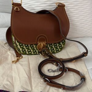 Tory Burch James Fil couple small Saddlebag Crossbody Bag brand new w duffle bag